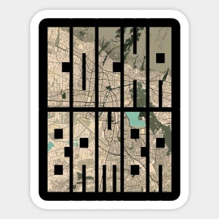 Cochabamba, Bolivia City Map Typography - Vintage Sticker